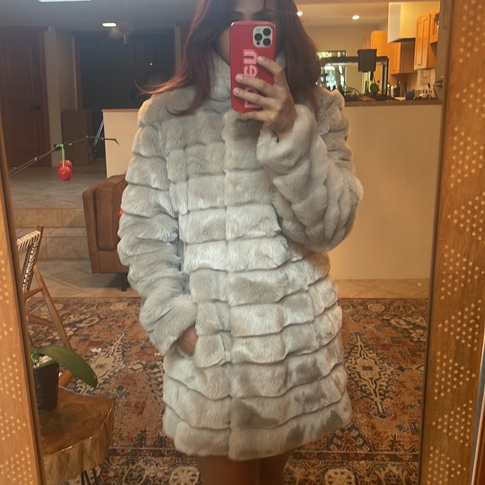 Faux fur jacket.